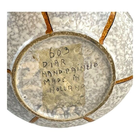 Vintage Sailboat WIndmill RARE MCM Hand-Painted Diar Vase Made In Holland Ship - Picture 5 of 6